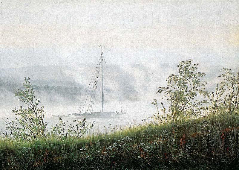 Caspar David Friedrich Elbschiff im Fruhnebel Norge oil painting art